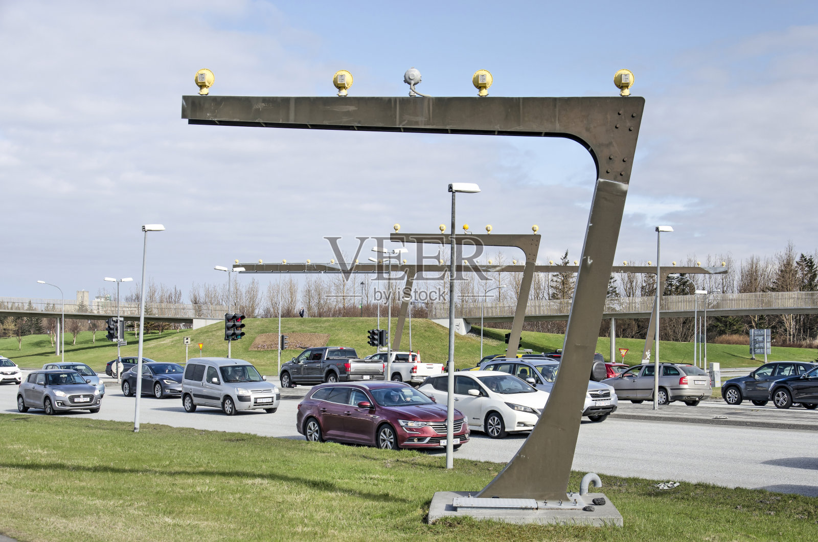 雷克雅未克跑道灯照片摄影图片
