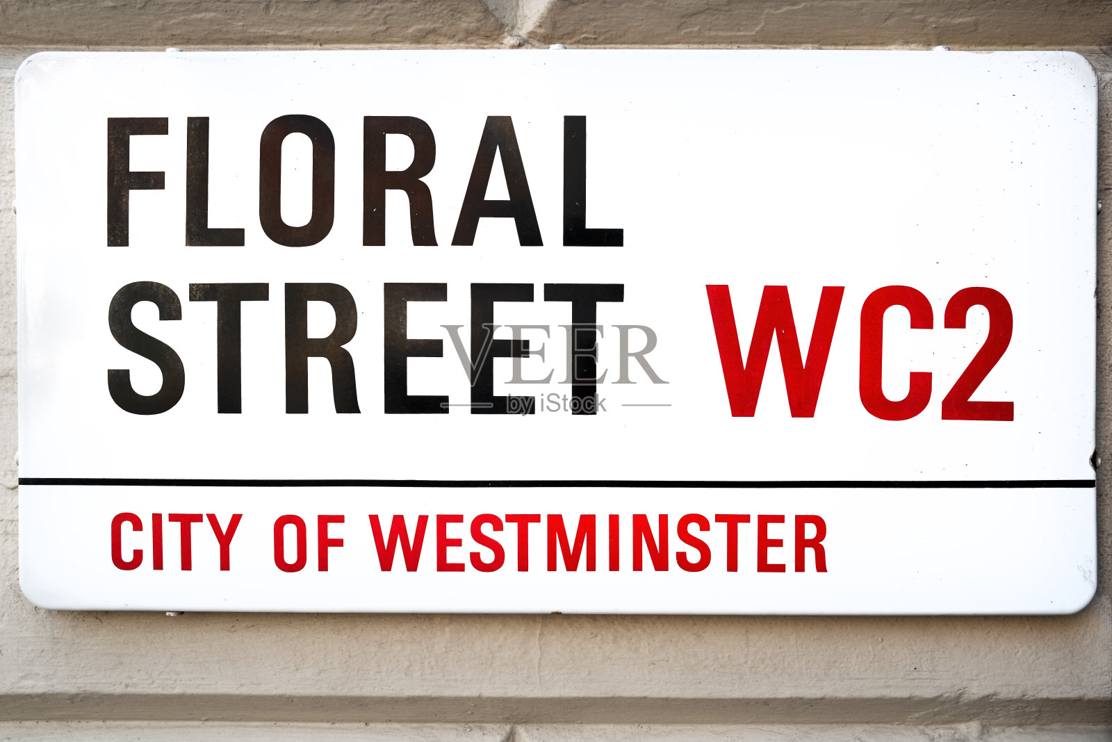 花街标志，皇家芭蕾舞团、皇家歌剧院和著名的科文特花园市场的所在地。照片摄影图片