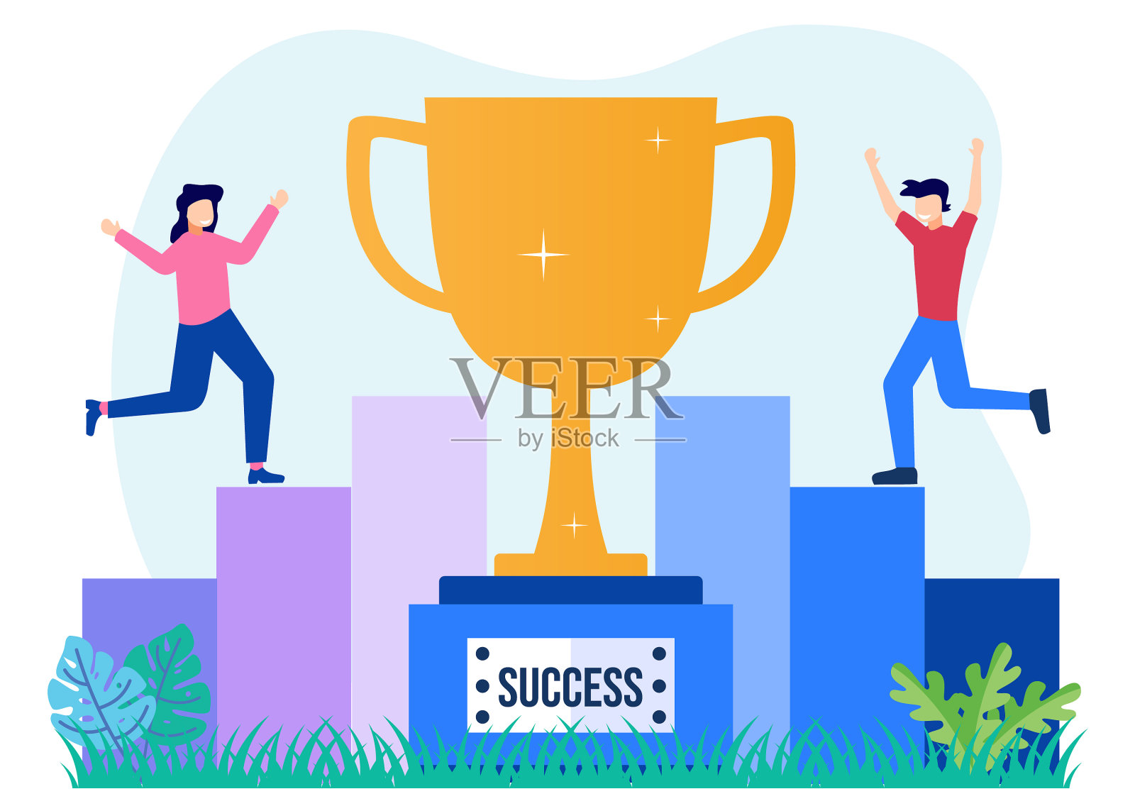 图形卡通人物的商务人士设计元素图片