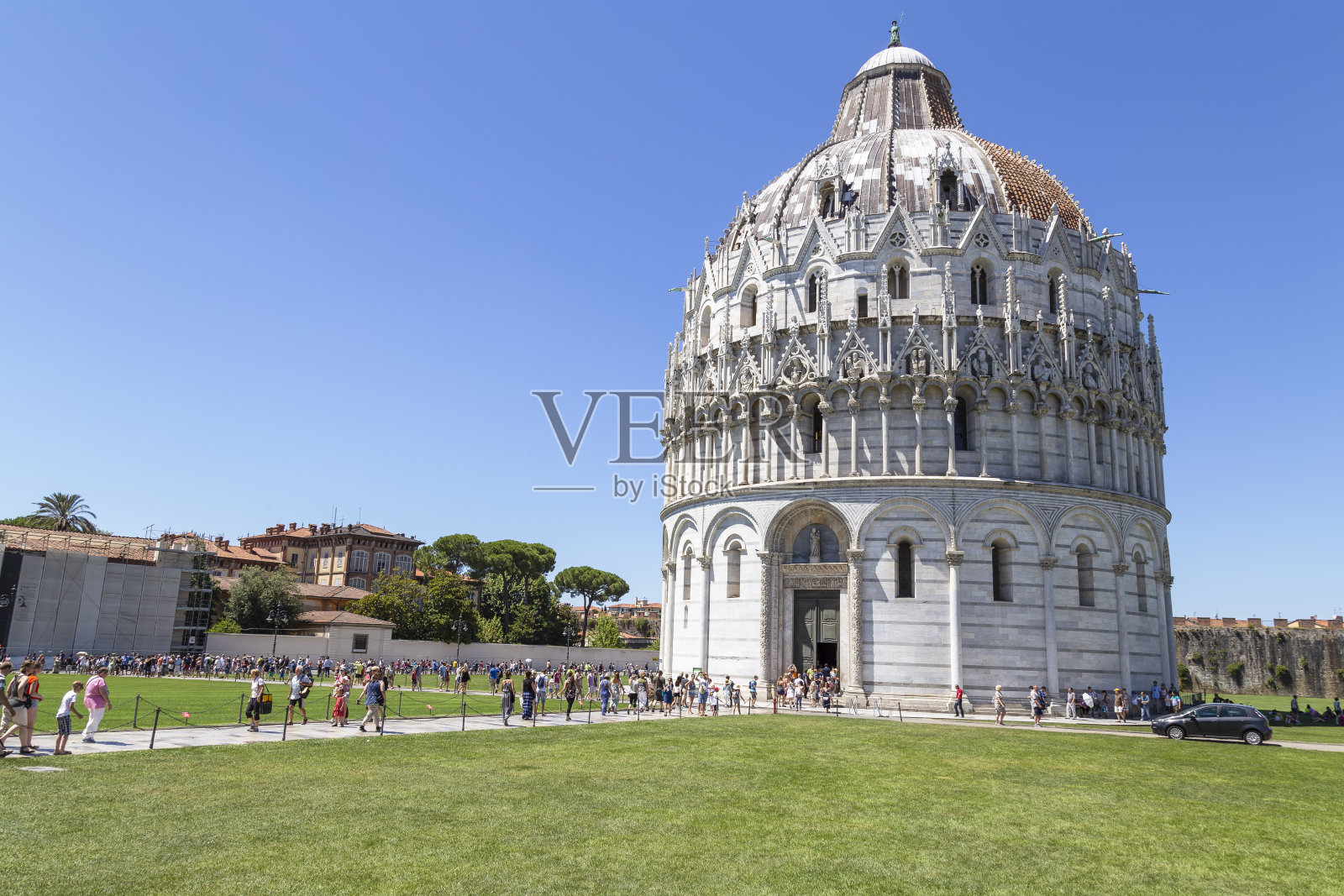 圣约翰的比萨洗礼堂。照片摄影图片