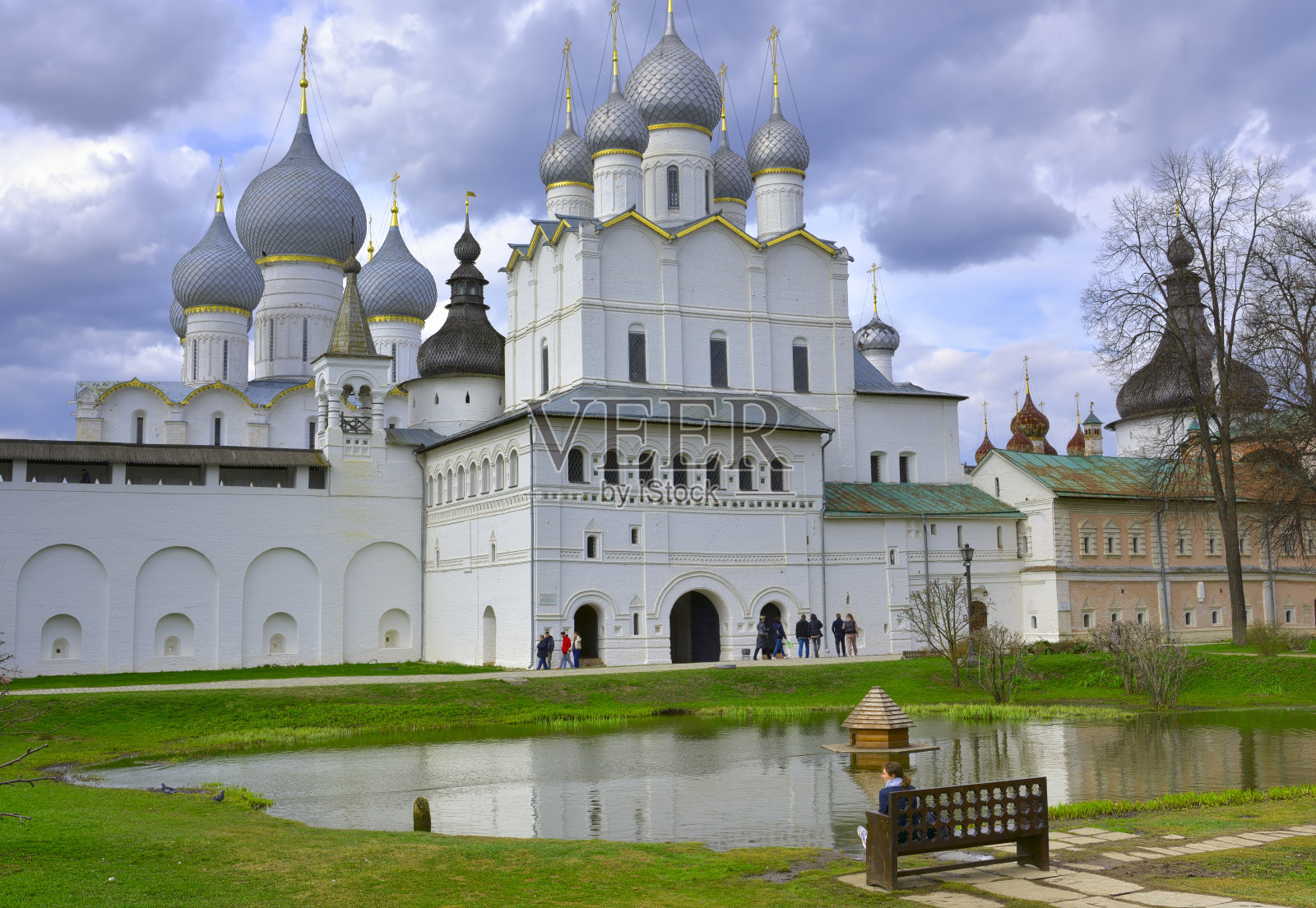 白石头的罗斯托夫克里姆林宫照片摄影图片