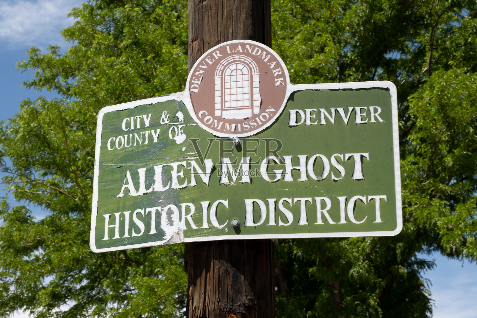 艾伦·m·Ghost历史街区标志照片摄影图片