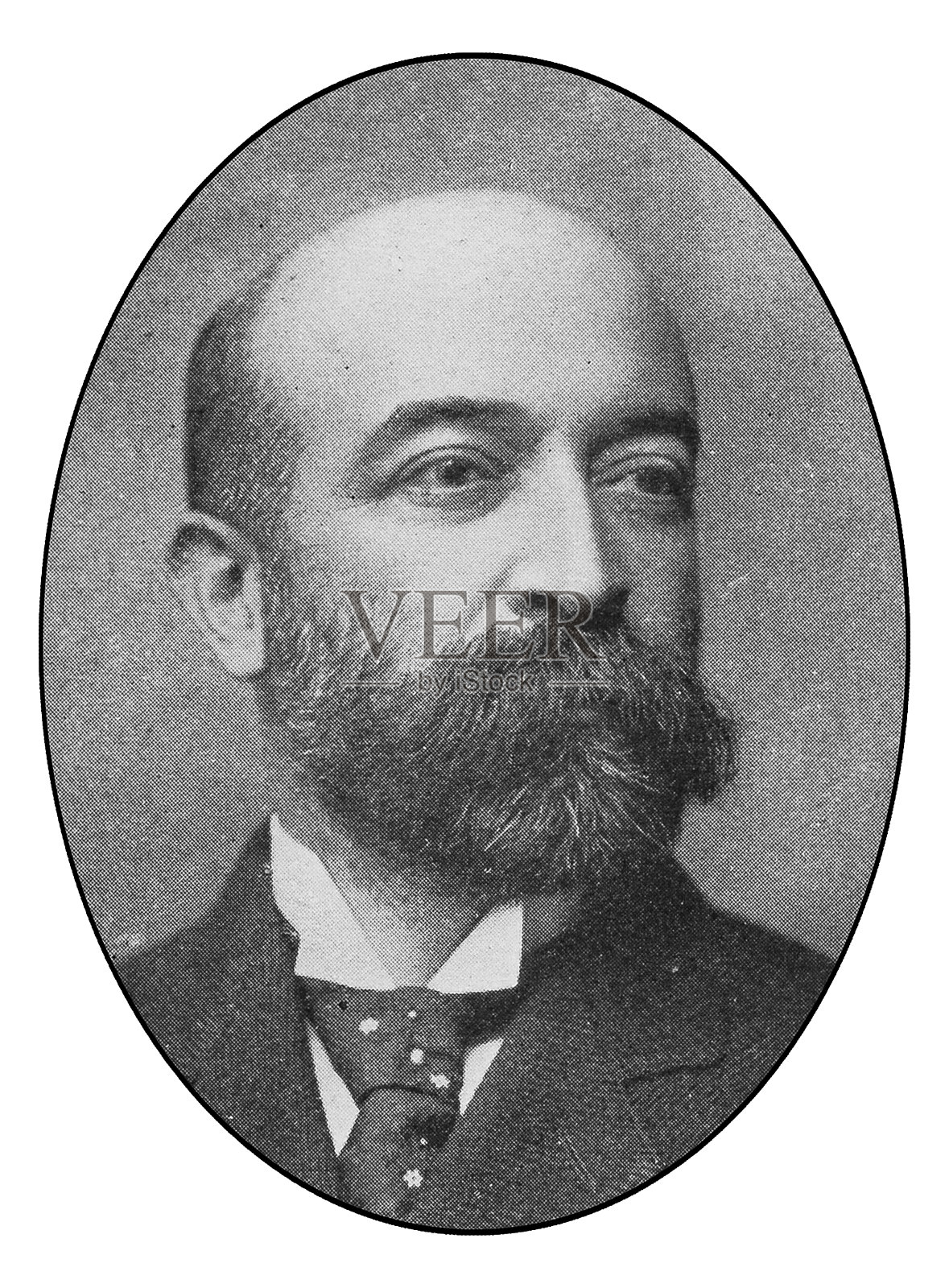 著名纽约人的肖像:爱德华利弗莫尔伯林盖姆插画图片素材