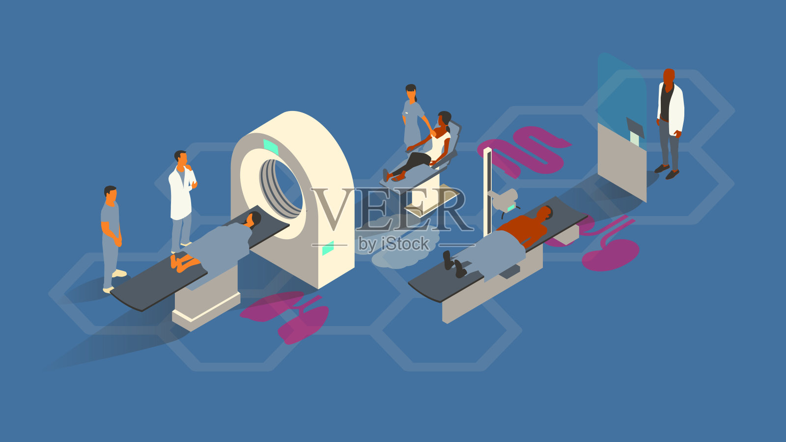 诊断放射学图解插画图片素材