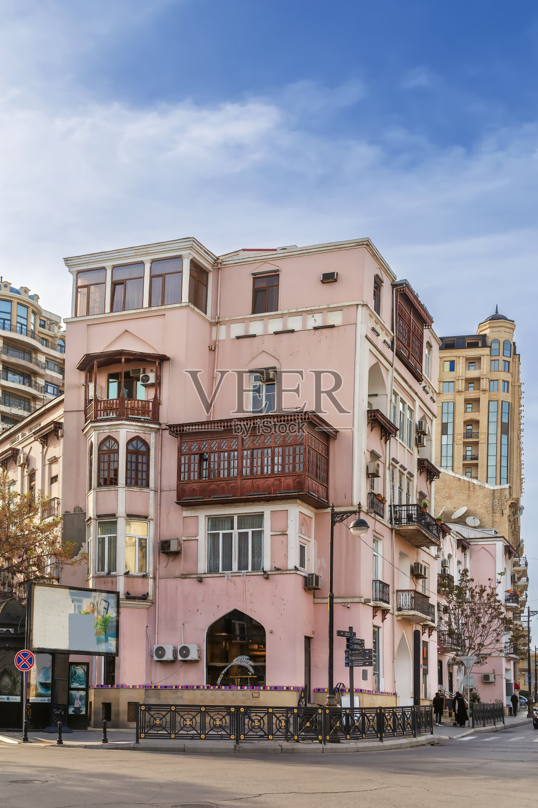 阿塞拜疆巴库的街道照片摄影图片