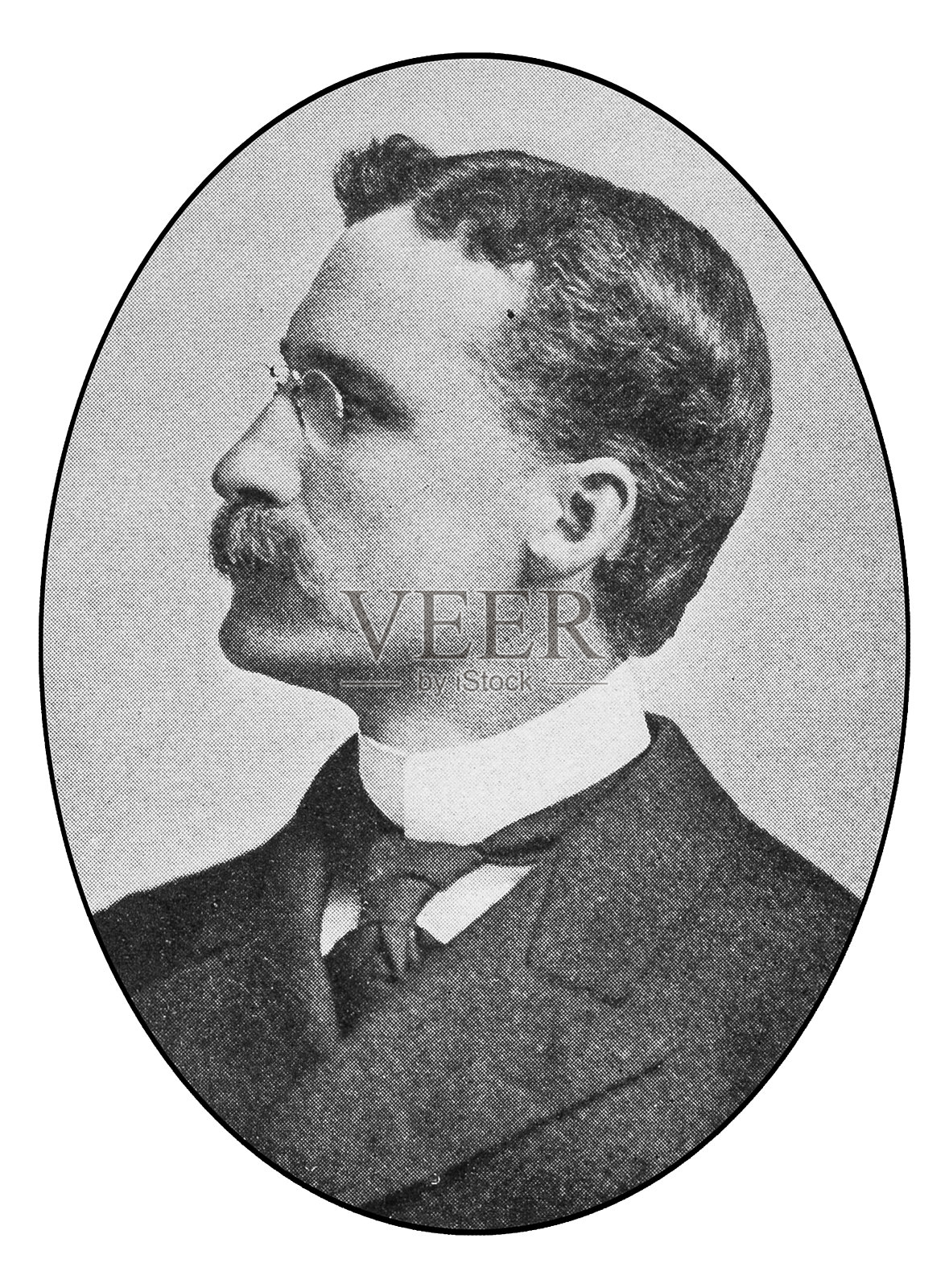 著名纽约人肖像:亨利·史密斯·门罗插画图片素材