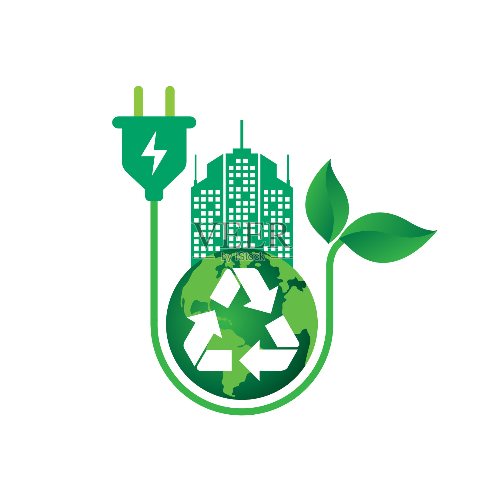 生态世界能源插画图片素材