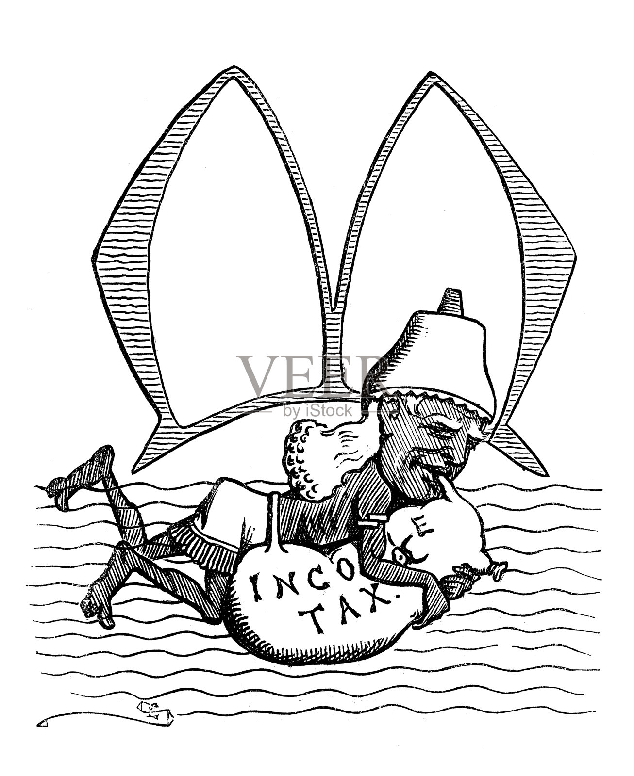 英国讽刺漫画插画图片素材