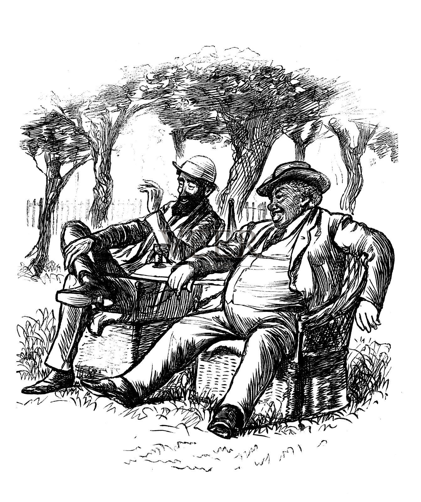 英国讽刺漫画插画图片素材