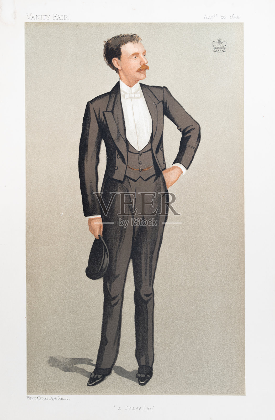 查尔斯科克伦勋爵拉明顿-原创印刷漫画从“名利场”1892年插画图片素材