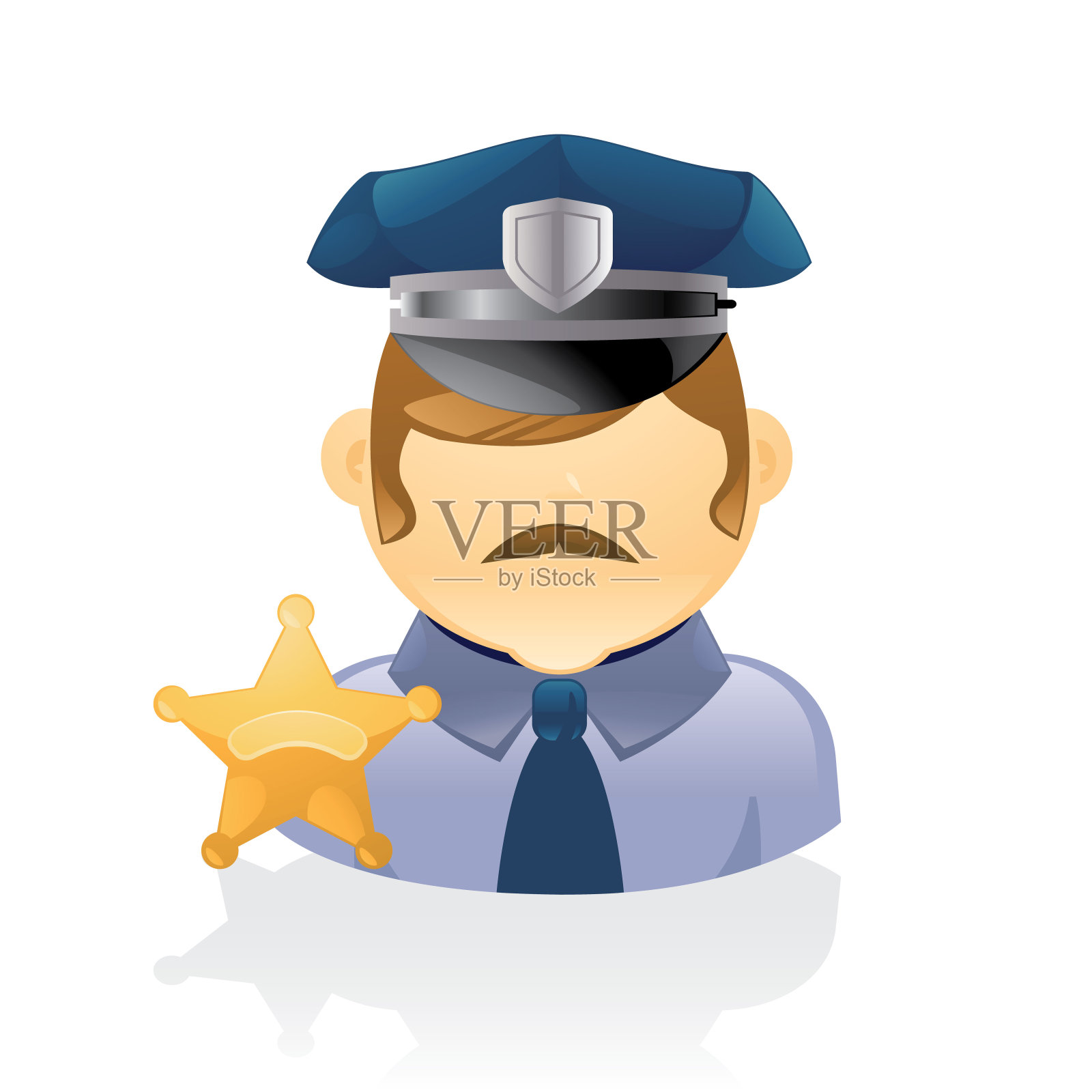 警长阿凡达插画图片素材