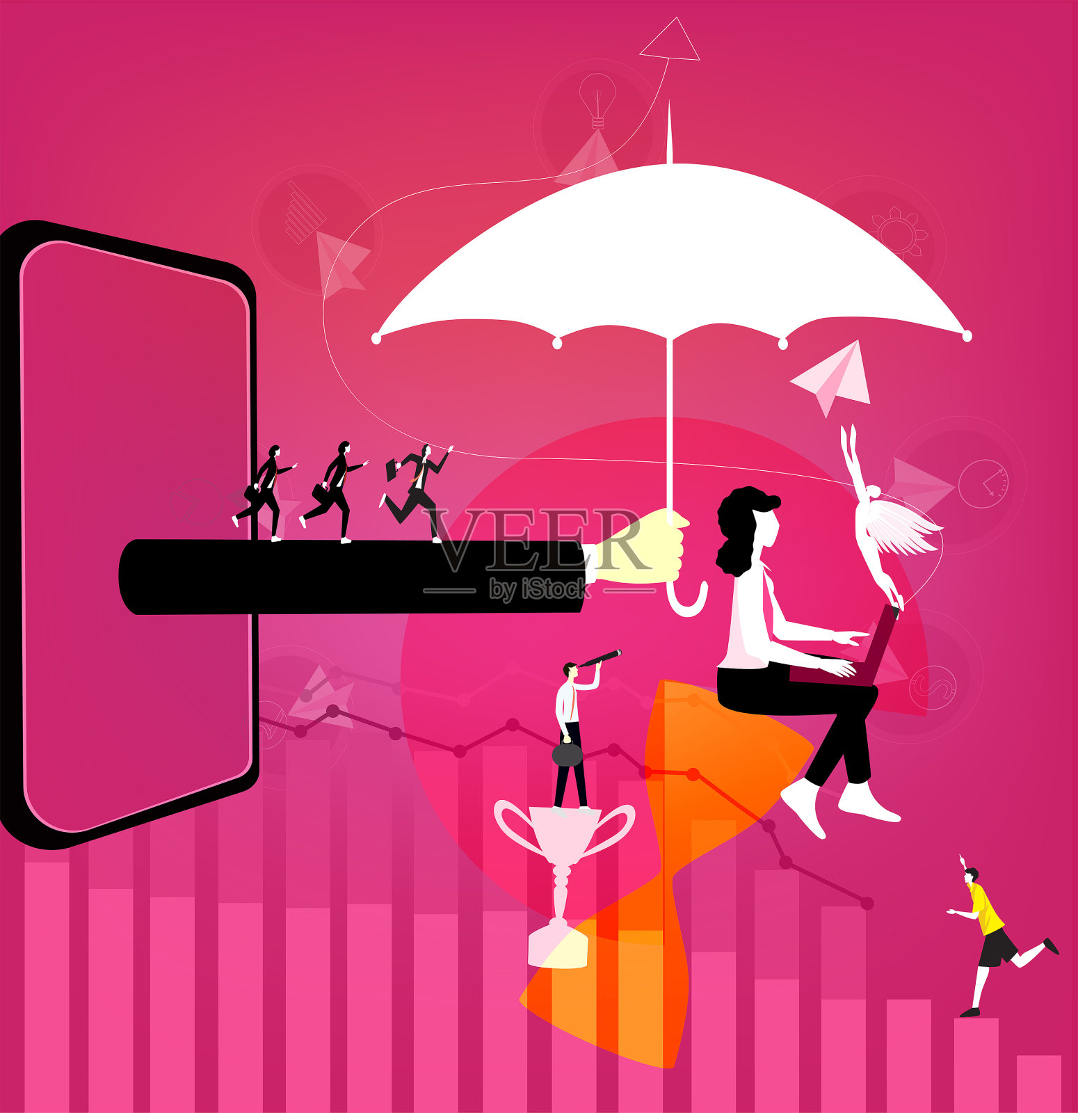 业务经理，插画图片素材