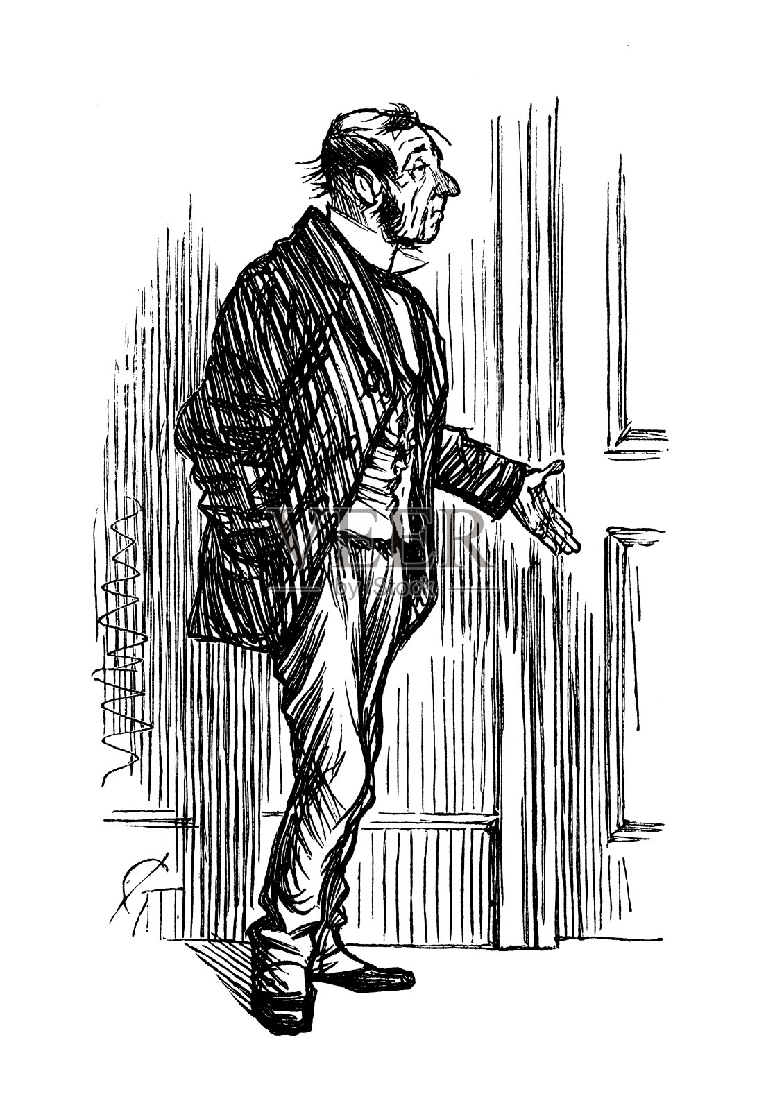 英国讽刺漫画插画图片素材