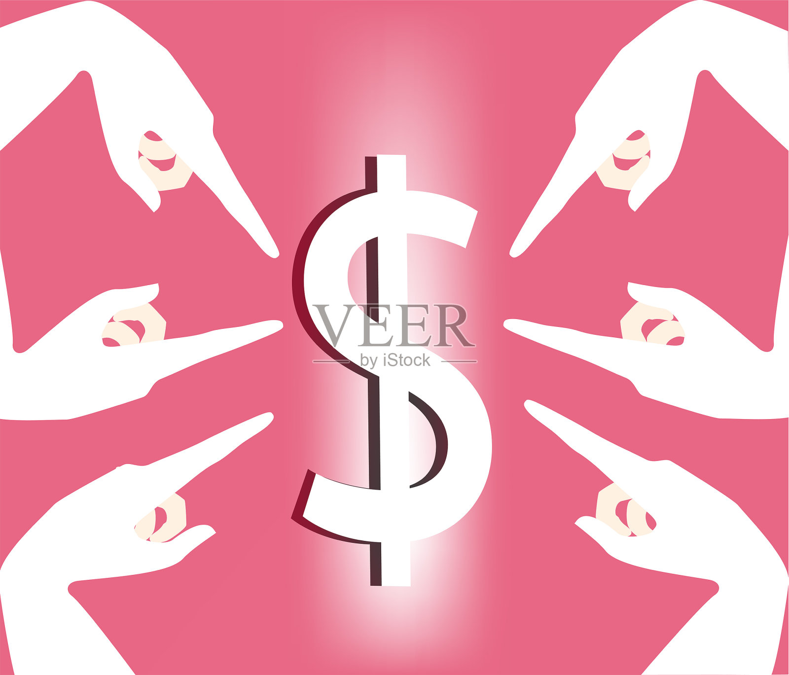 美元,插画图片素材