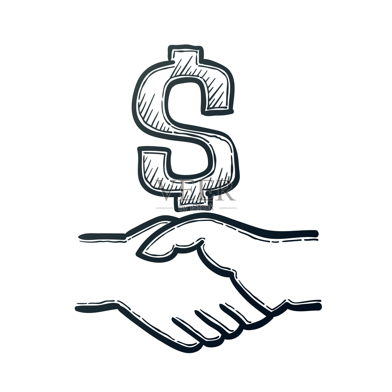 商业交易插画图片素材