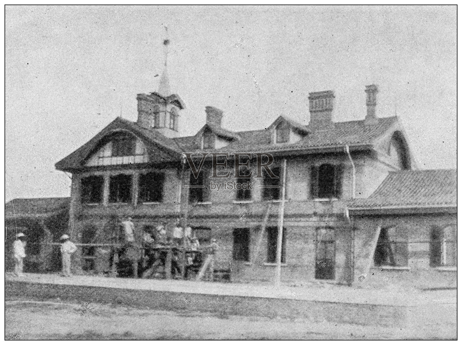 仿古图片来自英国杂志:上海-吴淞(吴淞)铁路建设插画图片素材