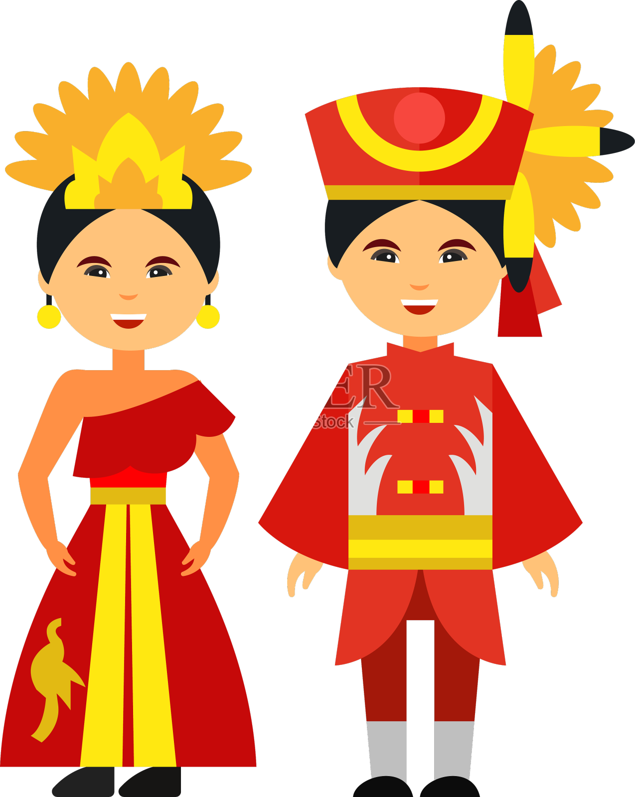 泰国民族服饰标志设计元素图片