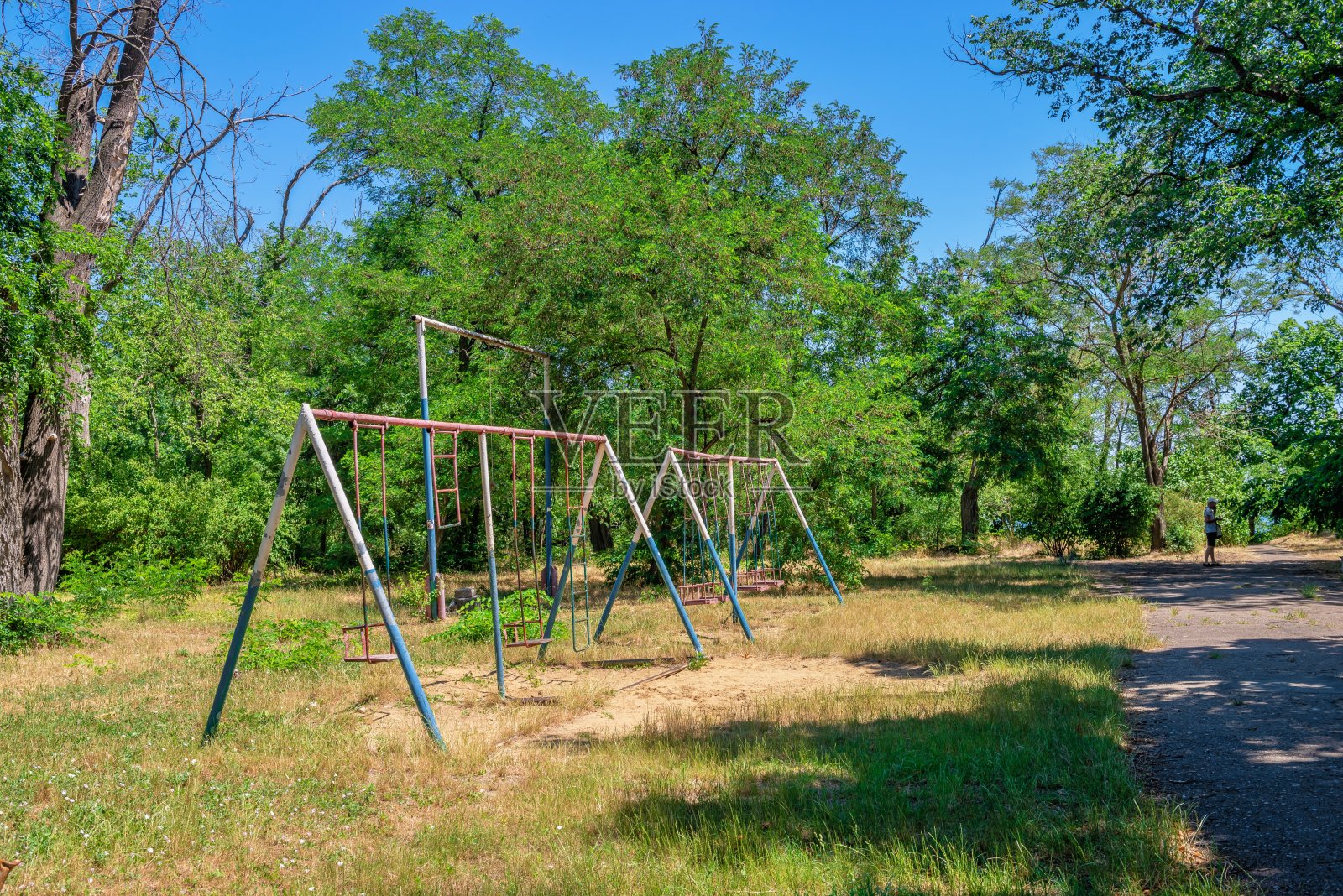 乌克兰敖德萨Chkalov疗养院的老公园照片摄影图片