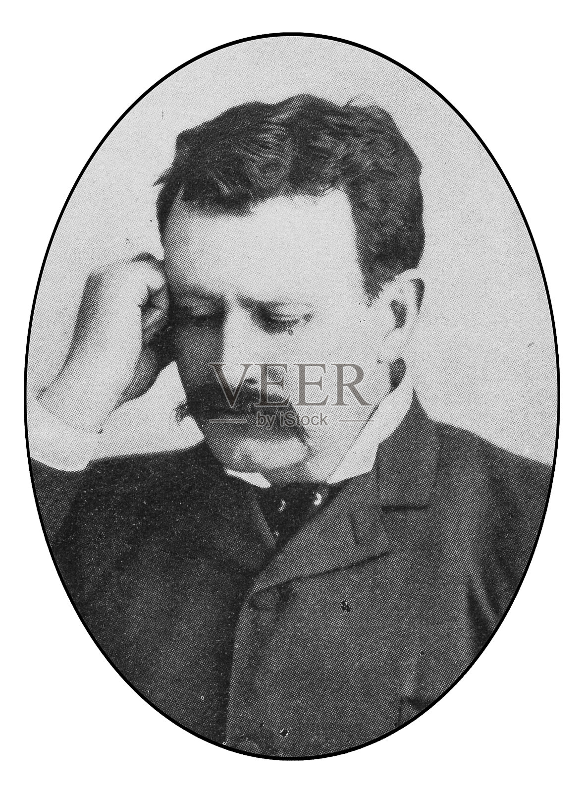 著名纽约人的肖像:约翰·布里斯本·沃克插画图片素材