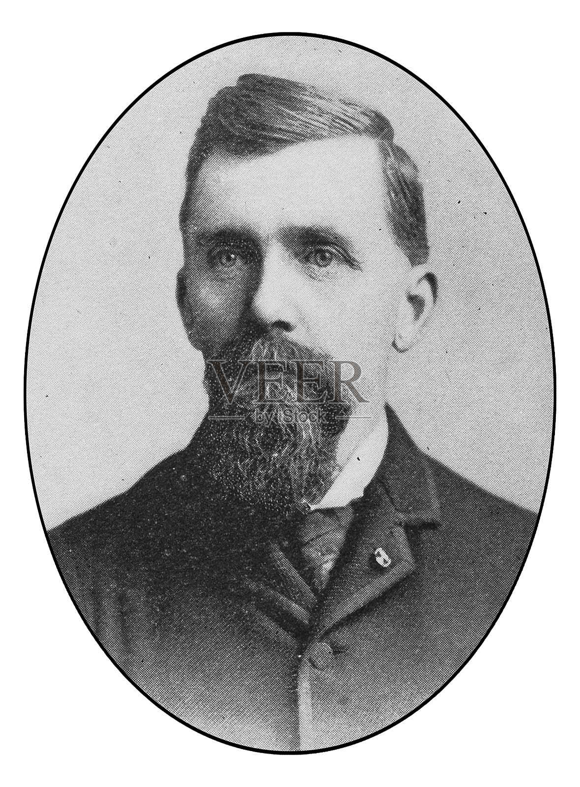 著名纽约人肖像:埃尔默·劳伦斯·科瑟尔插画图片素材