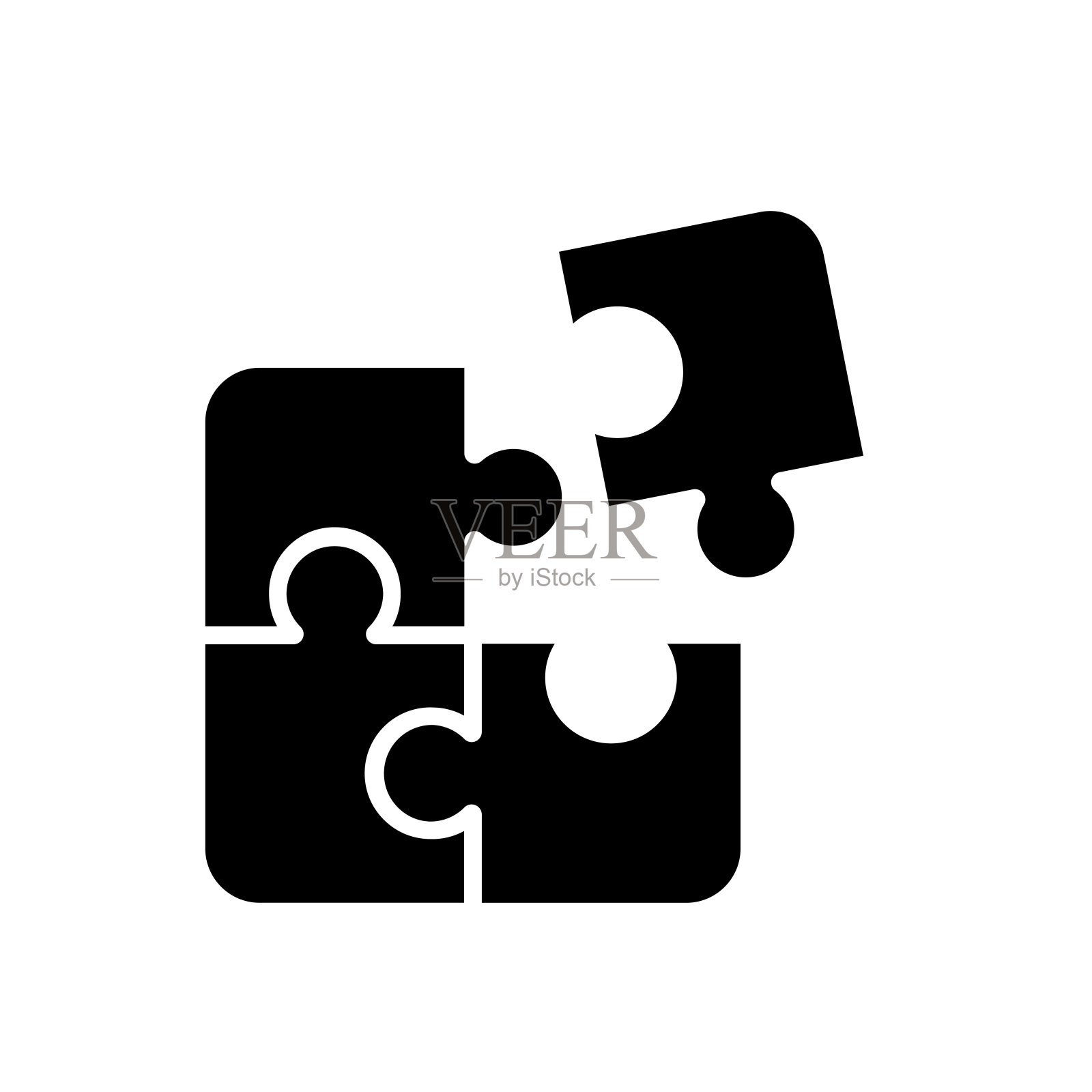 谜题图标固体风格。矢量图标设计元素的网页，移动应用程序，UI, UX设计插画图片素材