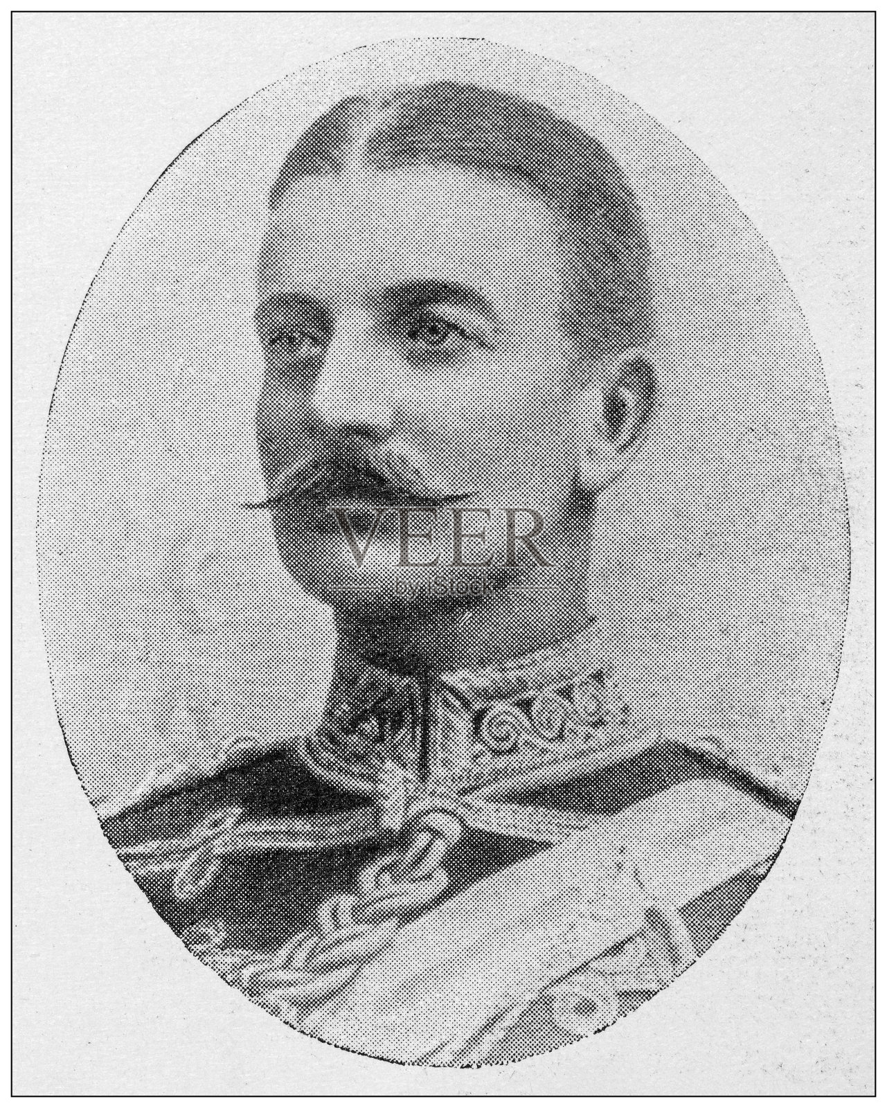 来自英国杂志的古董图片:R·H·马丁上校插画图片素材