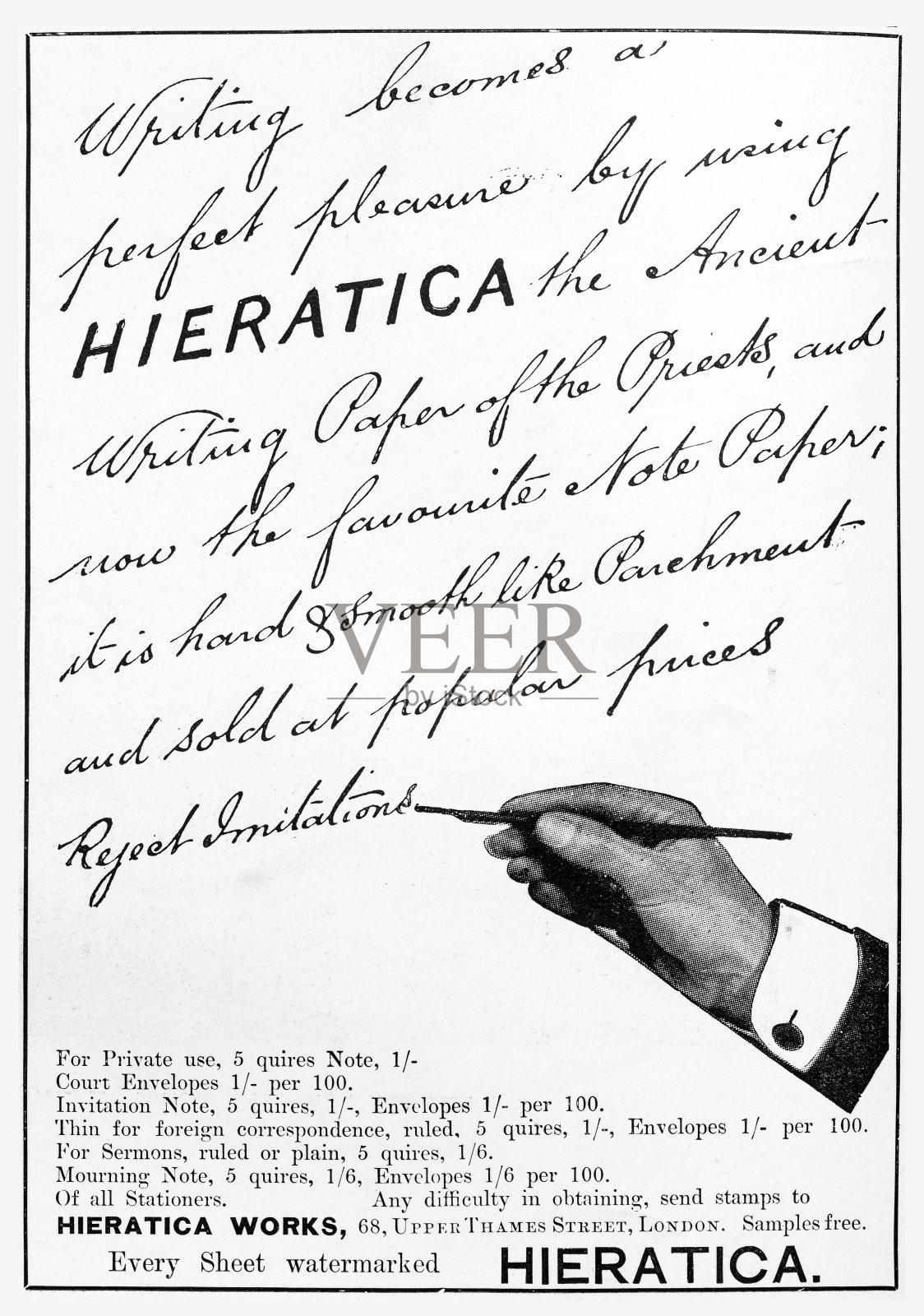 来自英国杂志《Hieratica》的古董图片插画图片素材