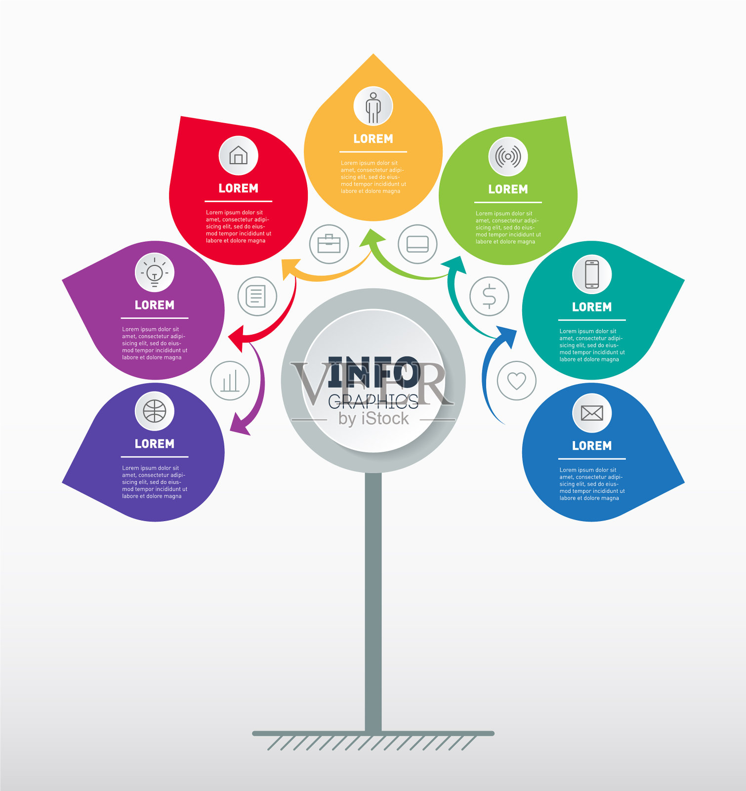 商业展示或信息图表的概念设计模板素材