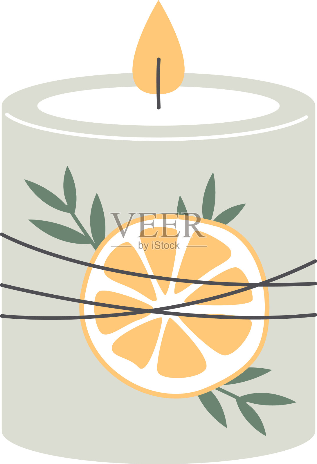 506年_元素_圣诞节_蜡烛_自然_元素插画图片素材