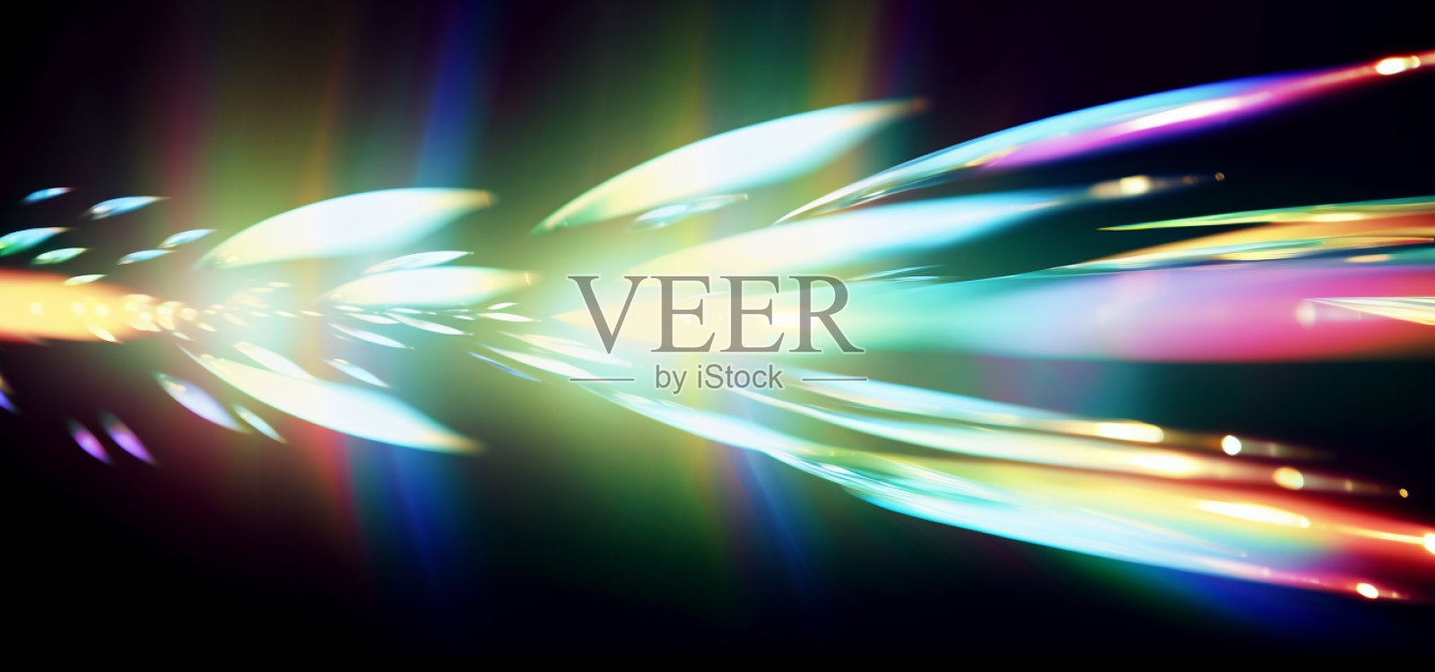 闪闪发光的彩虹色镜头光晕。光的效果照片摄影图片