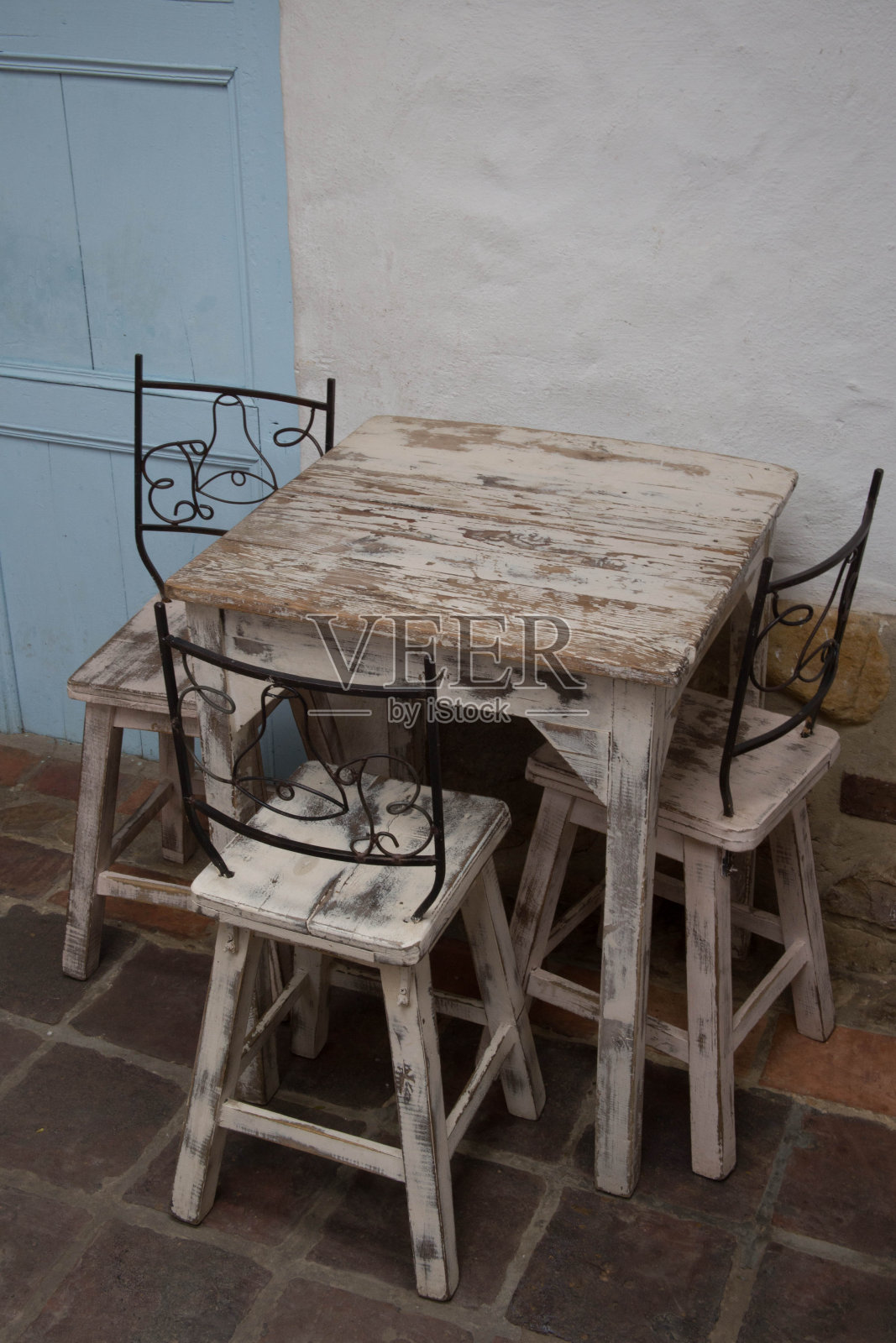 漂亮的复古构图在Villa de Leyva, boyac<e:1>，哥伦比亚照片摄影图片