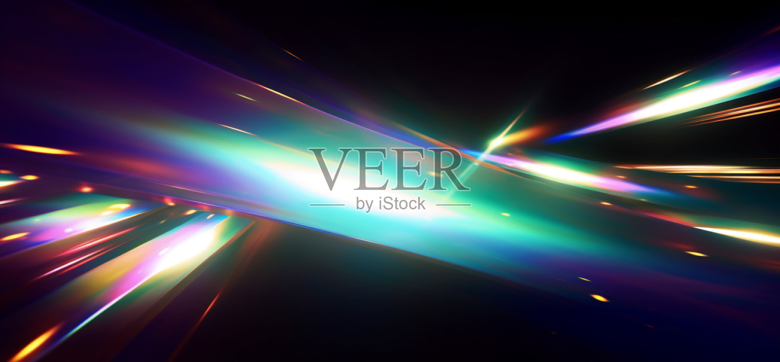 闪闪发光的彩虹色镜头光晕。光的效果照片摄影图片