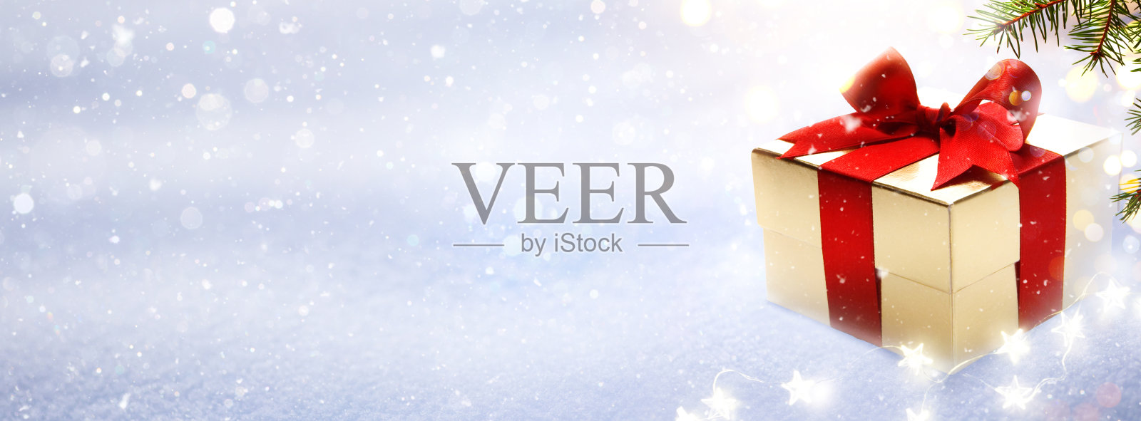 圣诞贺卡设计;圣诞装饰以雪花为背景照片摄影图片