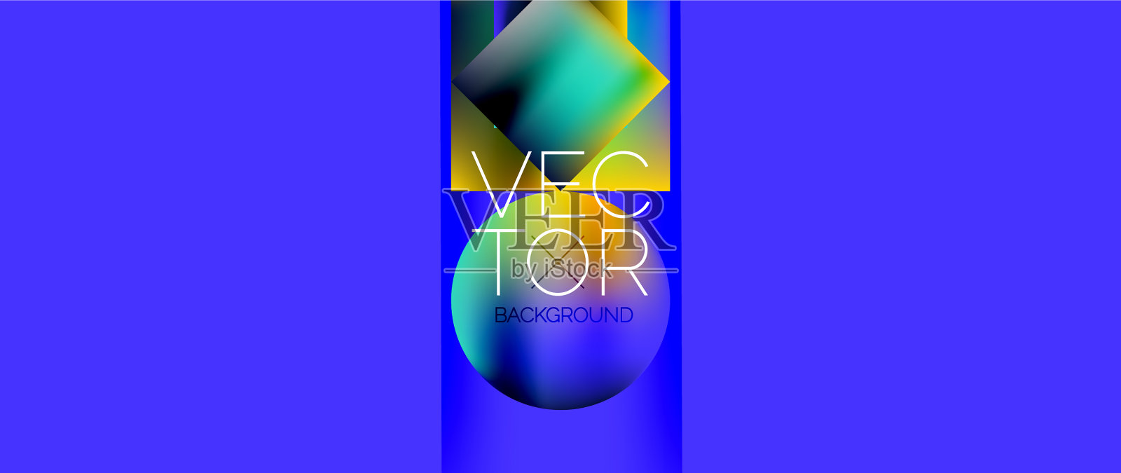 正方形和圆形设计流体色彩渐变插画图片素材