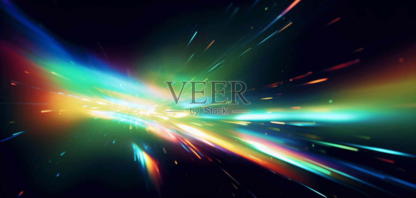 闪闪发光的彩虹色镜头光晕。光的效果照片摄影图片