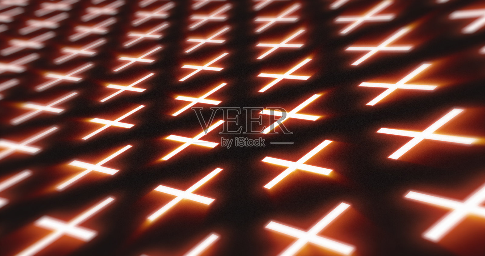 抽象的橙色图案发光的几何交叉加上未来的高科技黑色背景照片摄影图片