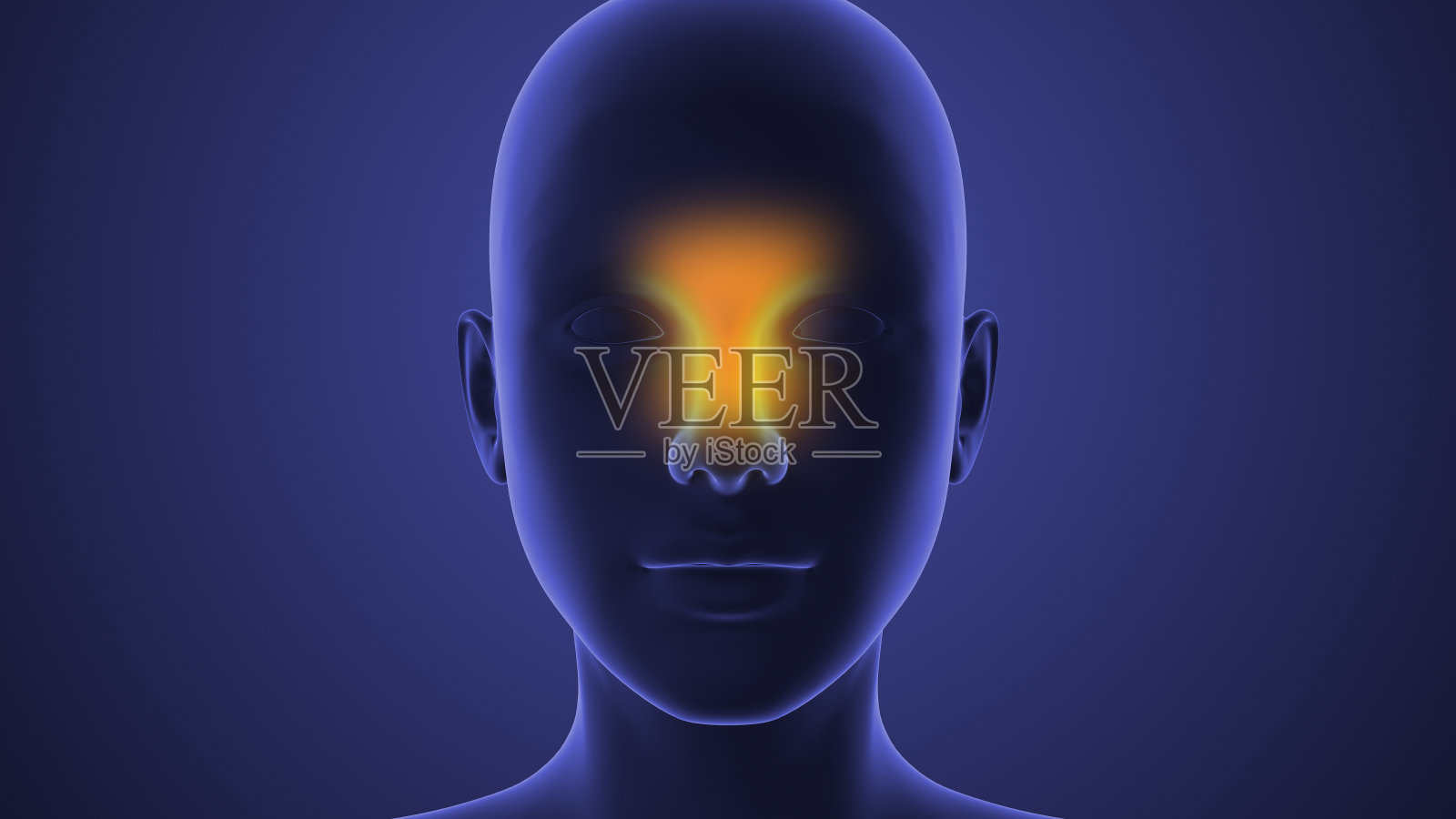 鼻窦感染，鼻子疼照片摄影图片