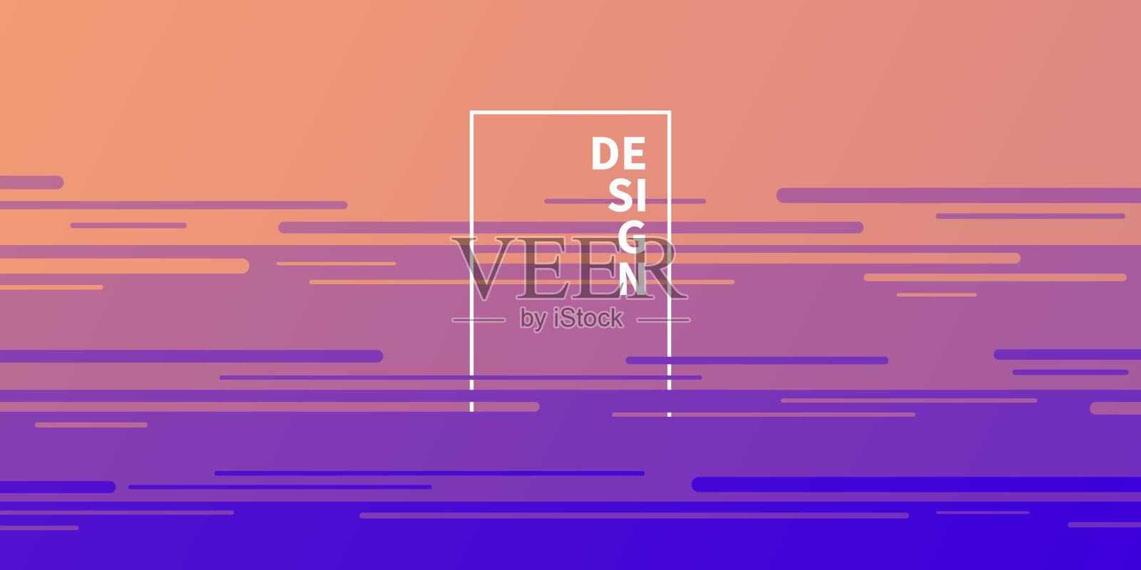 抽象的设计与水平线和紫色梯度-时尚的背景插画图片素材