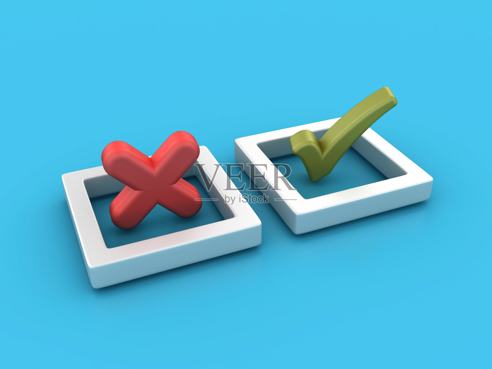 3D检查标记和交叉照片摄影图片