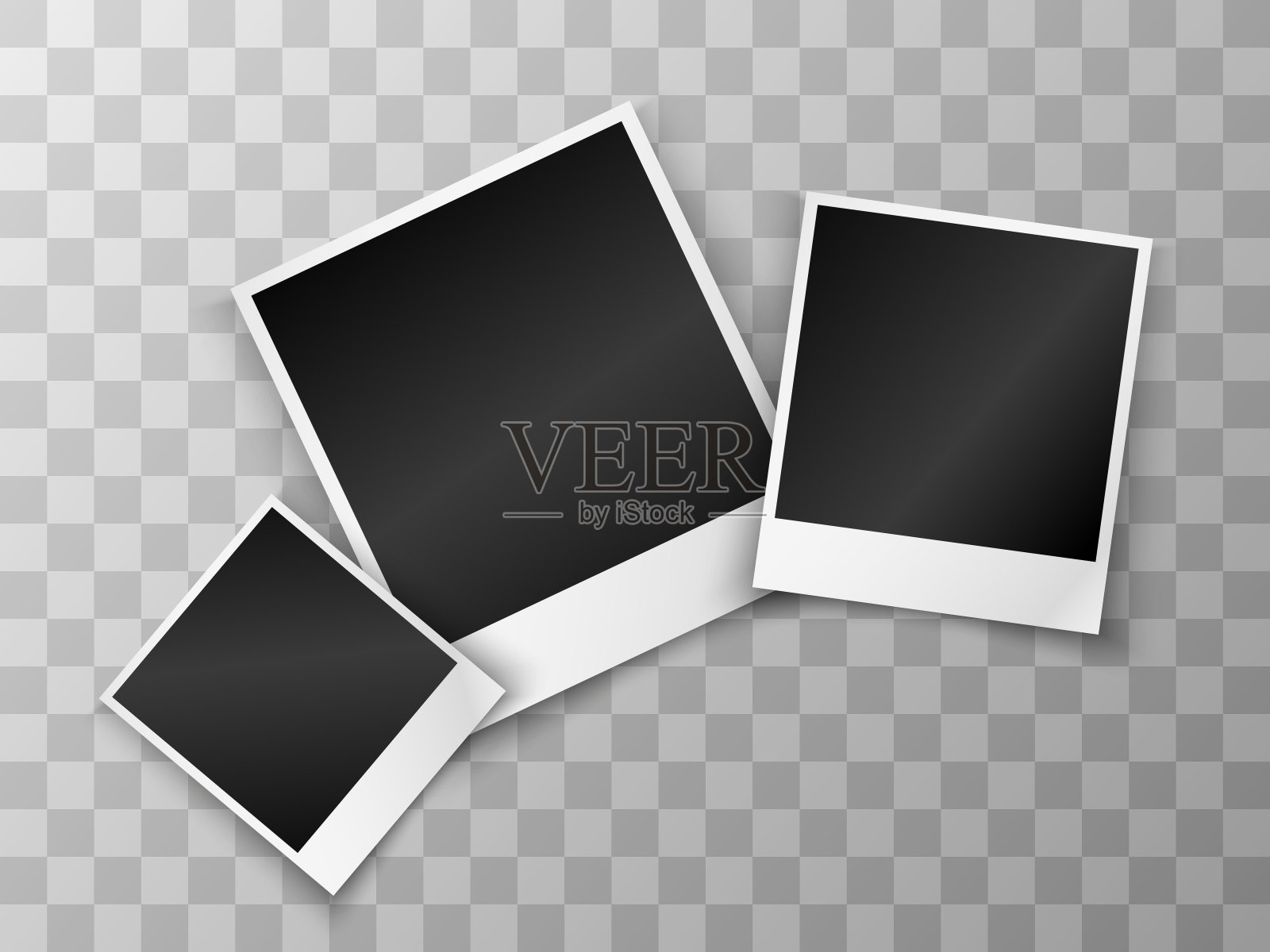 矢量插图的照片在一个透明的背景。一张照片的模型。插画图片素材