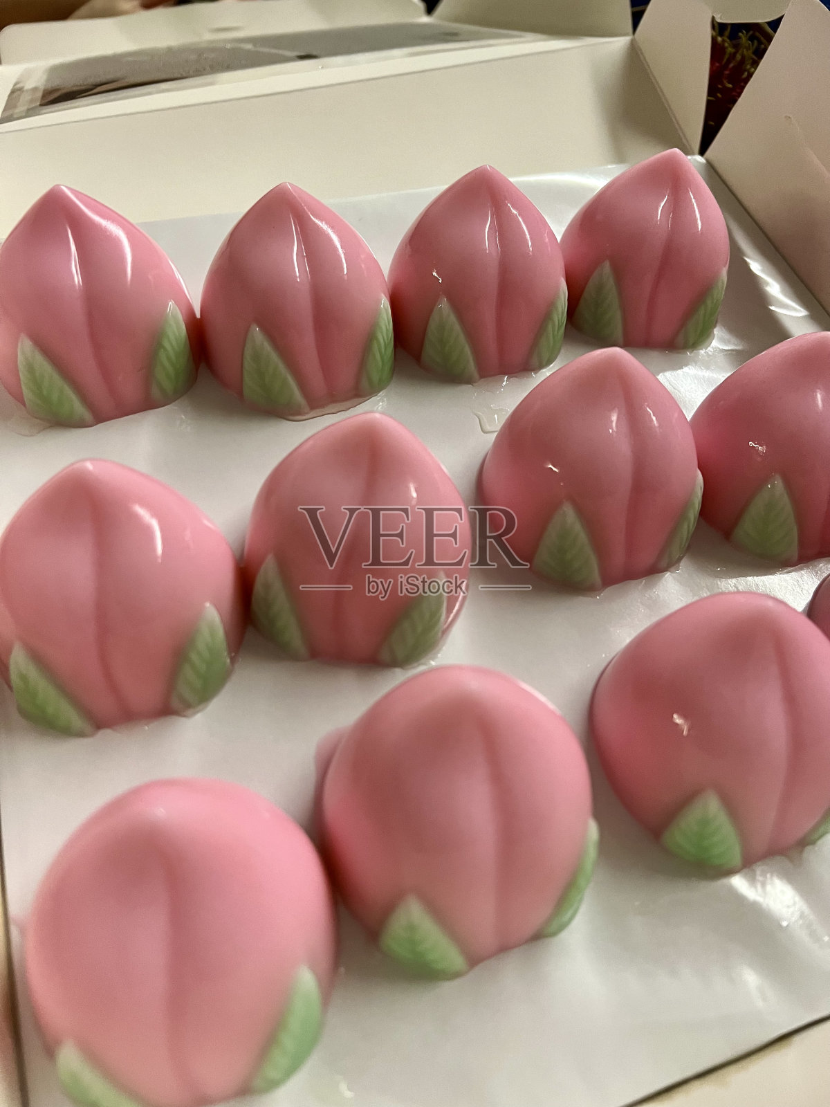 桃子果冻照片摄影图片