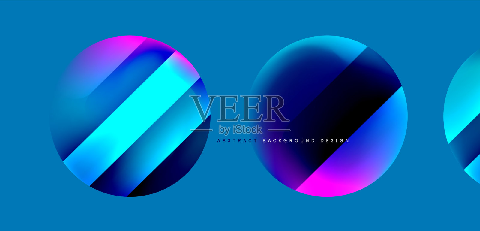 有光泽表面和光影的圆圈插画图片素材