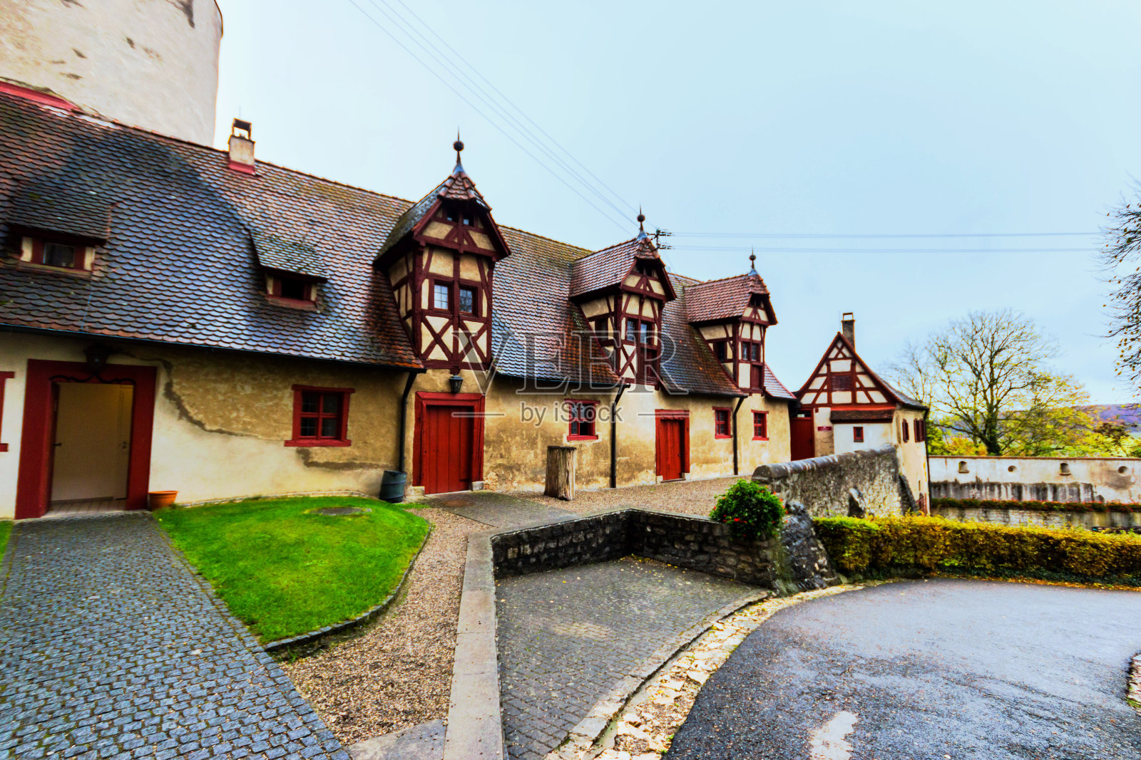 Rothenburg ob der Tauber是位于Mittelfranken的安斯巴赫地区的一个小镇照片摄影图片