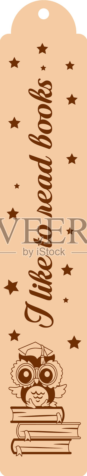 书签捆绑回学校的工艺品插画图片素材