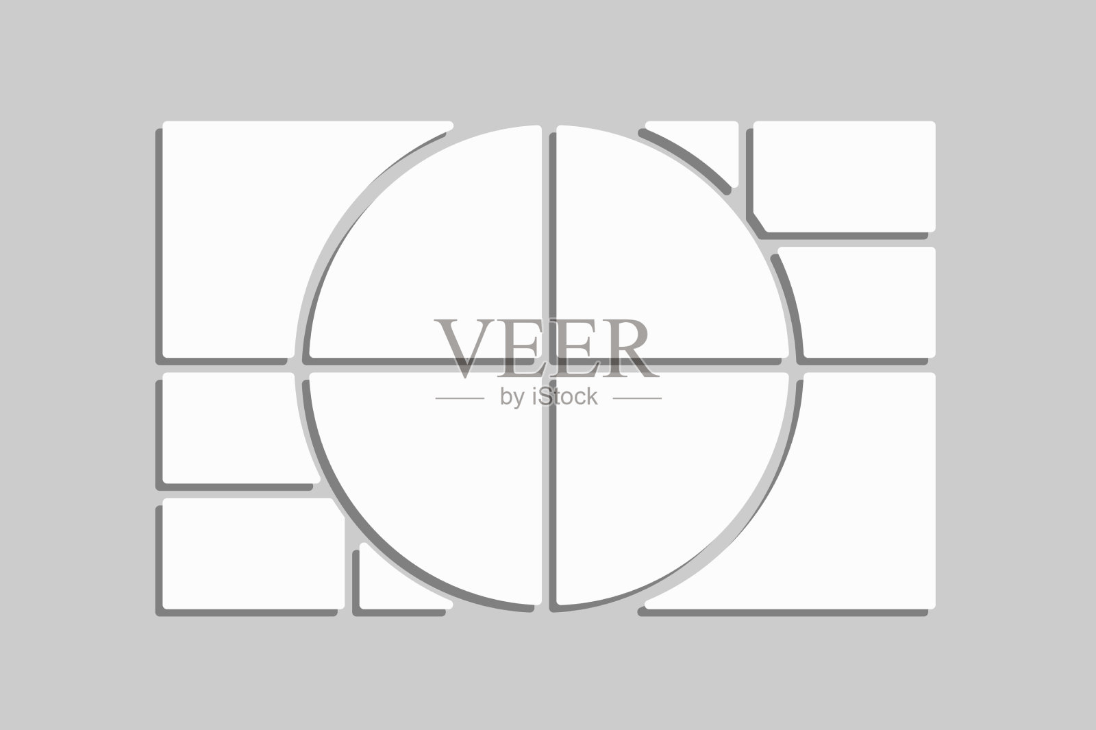 模板拼贴的12帧图像照片插画图片素材