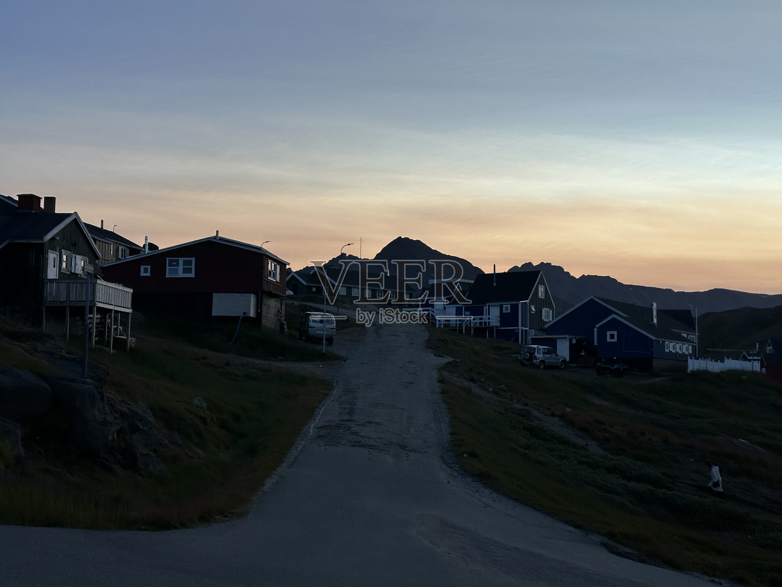 格陵兰岛的风景照片，阿玛萨里克岛，tasiilaq照片摄影图片