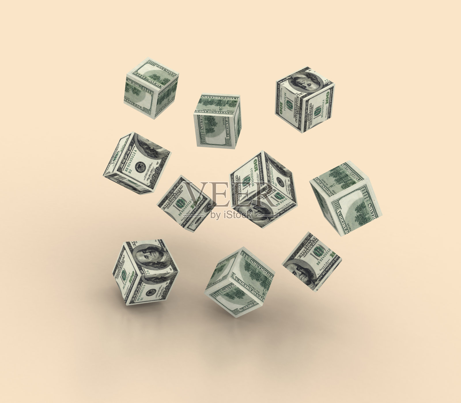 大块的美钞照片摄影图片