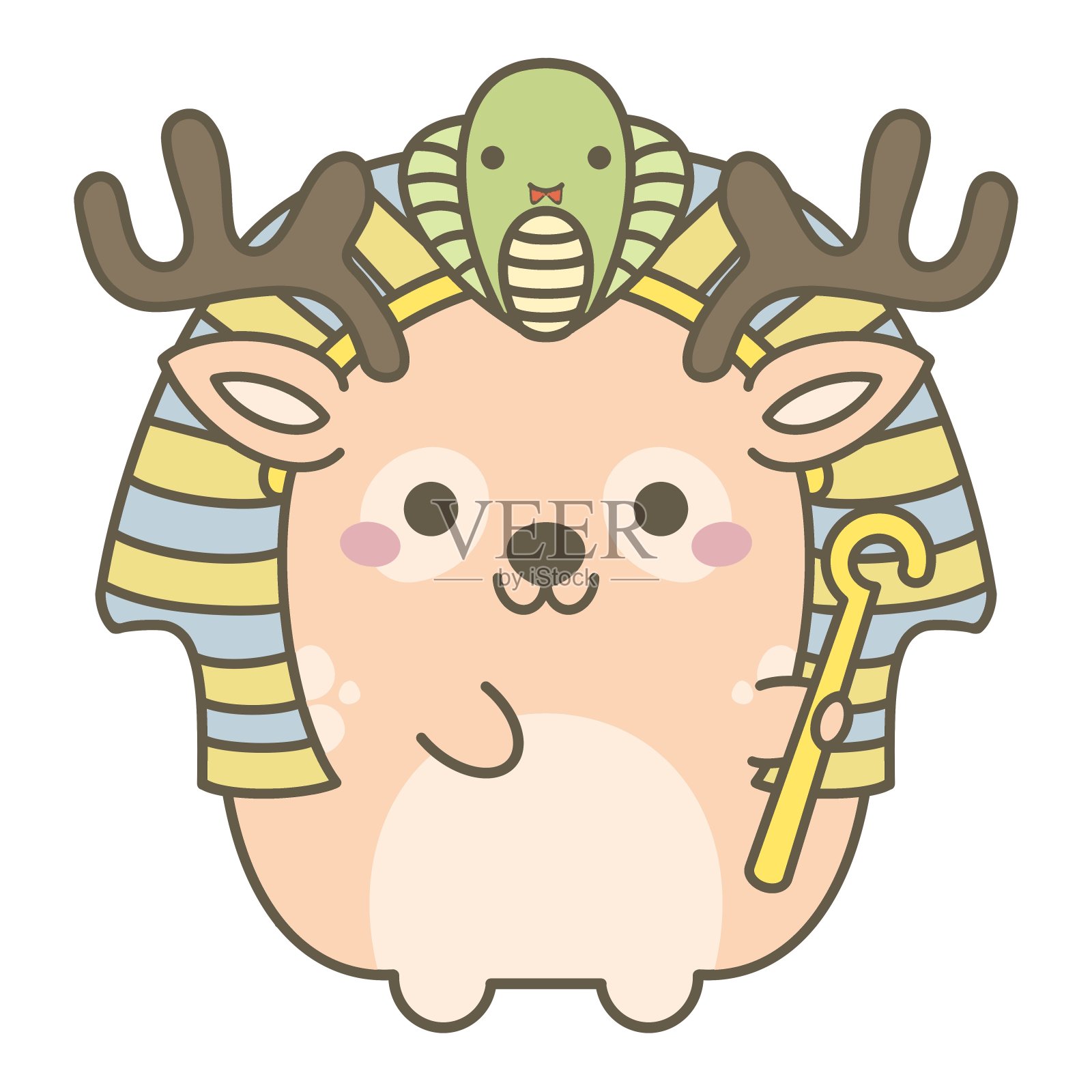 埃及小动物王国插画图片素材