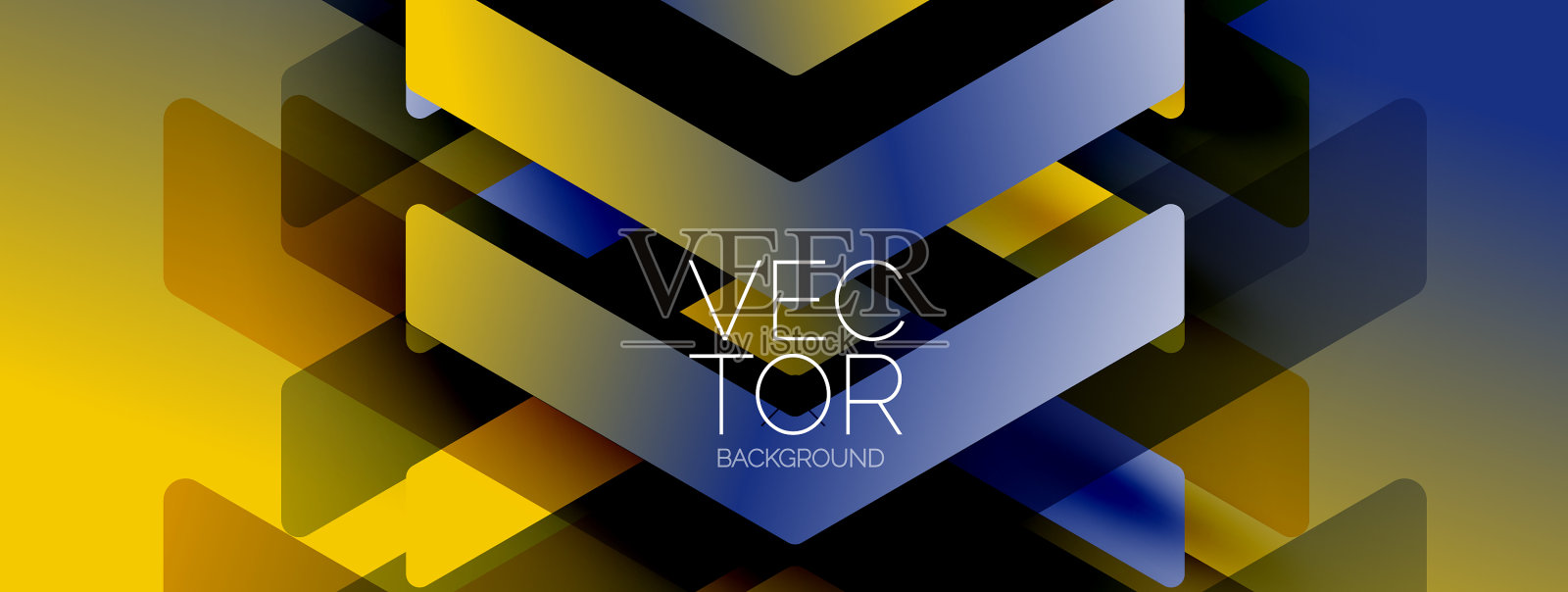 几何背景装饰与动态箭头插画图片素材