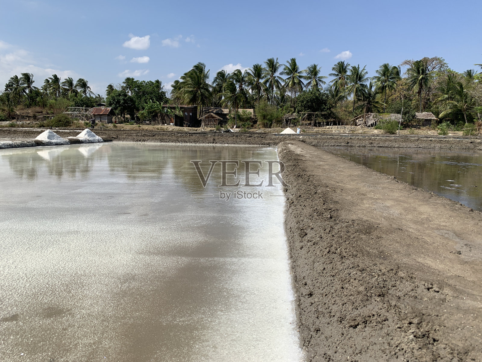 海滨产盐的景色照片摄影图片
